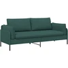 3-Vietis Sofa Tamsiai žalia 222 x 81 x 89 cm Audinys