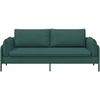 3-Vietis Sofa Tamsiai žalia 222 x 81 x 89 cm Audinys