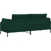3-Vietis Sofa Tamsiai žalia 222 x 81 x 89 cm Aksomas