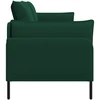3-Vietis Sofa Tamsiai žalia 222 x 81 x 89 cm Aksomas
