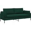 3-Vietis Sofa Tamsiai žalia 222 x 81 x 89 cm Aksomas