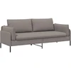 3-Vietis Sofa Taupe 222 x 81 x 89 cm Audinys