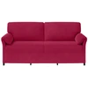 3-Vietis Sofa Vyno raudona 198 x 83 x 95 cm Aksomas