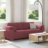 3-Vietis Sofa Vyno raudona 220 cm audinys