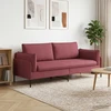 3-Vietis Sofa Vyno raudona 222 x 81 x 89 cm Audinys