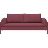 3-Vietis Sofa Vyno raudona 222 x 81 x 89 cm Audinys