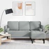 Sofa Sofos komplektas su pagalve Šviesiai pilka Poliesteris