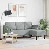 Sofa Sofos komplektas su pagalve Šviesiai pilka Poliesteris