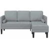 Sofa Sofos komplektas su pagalve Šviesiai pilka Poliesteris