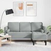 Sofa Sofos komplektas su pagalve Šviesiai pilka Poliesteris
