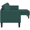 Sofa Sofos komplektas su pagalve Tamsiai žalia Poliesteris