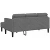 Sofa Sofos komplektas su pagalve Tamsiai pilka Poliesteris