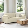3-Vietis Sofa Smėlio 220 cm Lino mišinio audinys