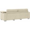 3-Vietis Sofa Smėlio 220 cm Lino mišinio audinys