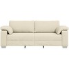 3-Vietis Sofa Smėlio 220 cm Lino mišinio audinys