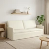 3 vietų sofa Kreminė 190 x 81 x 82 cm Kordūrinis audinys