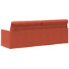3 vietų sofa Raudona oranžinė 220 x 81 x 82 cm