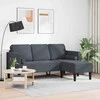 Sofa Sofos komplektas su pagalve Tamsiai pilka Poliesteris