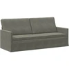 3 vietų sofa Šviesiai pilka 190 x 81 x 82 cm Kordūrinis audinys