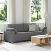 3-Vietis Sofa Tamsiai pilka 220 cm audinys