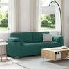 3-Vietis Sofa Tamsiai žalia 220 cm audinys