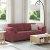 3-Vietis Sofa Vyno raudona 220 cm audinys