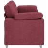 3-Vietis Sofa Vyno raudona 220 cm audinys