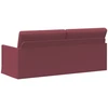 3 vietų sofa Vyno raudona 190 x 81 x 82 cm Audinys