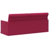 3 vietų sofa Vyno raudona 190 x 81 x 82 cm Aksomas