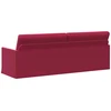 3 vietų sofa Vyno raudona 220 x 81 x 82 cm Aksomas