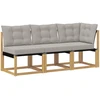 Lauko vidurinė ir kampinė sofa 3 vnt. 3 vietos