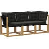 Lauko vidurinė ir kampinė sofa 3 vnt. 3 vietos