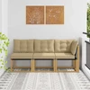 Lauko vidurinė ir kampinė sofa 3 vnt. 3 vietos