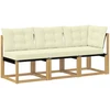 Lauko vidurinė ir kampinė sofa 3 vnt. 3 vietos
