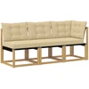 Lauko vidurinė ir kampinė sofa 3 vnt. 3 vietos