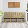 3 vnt. Lauko Vidurinis Sofa Balta