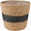 Plant Pot 3 vnt. Natūrali ir juoda Ø26 x 19 cm 100% Jūros žolė