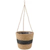 Hanging Plant Pot 3 vnt. Natūrali ir juoda Ø26 x 19 cm
