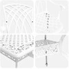 Lauko baldų komplektas Sodo valgomojo komplektas 5 pcs Balta Aliuminis