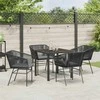 Sodo valgomojo komplektas su pagalve 5 pcs Juoda