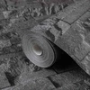 3D akmens tapetai Juoda 10 x 0,53 m Nekvėpuojantis audinys