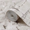 3D akmens tapetai Kreminė 10 x 0,53 m Nekvėpuojantis audinys