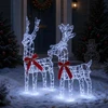 3D Kalėdų elnias LOVIISA 2 vnt. 180 LED Šalta balta