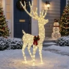3D Kalėdų elnias LOVIISA 250 LED Šilta balta 96 x 40 x 180 cm