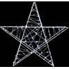 3D Kalėdų žvaigždė 120 LED Šalta balta 55 x 53,5 x 10 cm