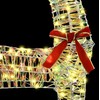 3D reindžeras su 140 LED Šilta balta 128 cm PET