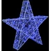 3D žvaigždė su 50 LED Mėlyna 55 x 53.5 x 10 cm Akrilas