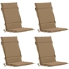 4 dalių aukštų atlošų kėdžių pagalvės GEMERT 4 pcs Taupe