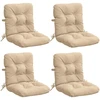 4 dalių aukštų atlošų kėdžių pagalvės VIANEN 4 pcs Kreminė
