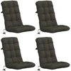 4 dalių aukštų atlošų kėdžių pagalvės VIANEN 4 pcs Antracito